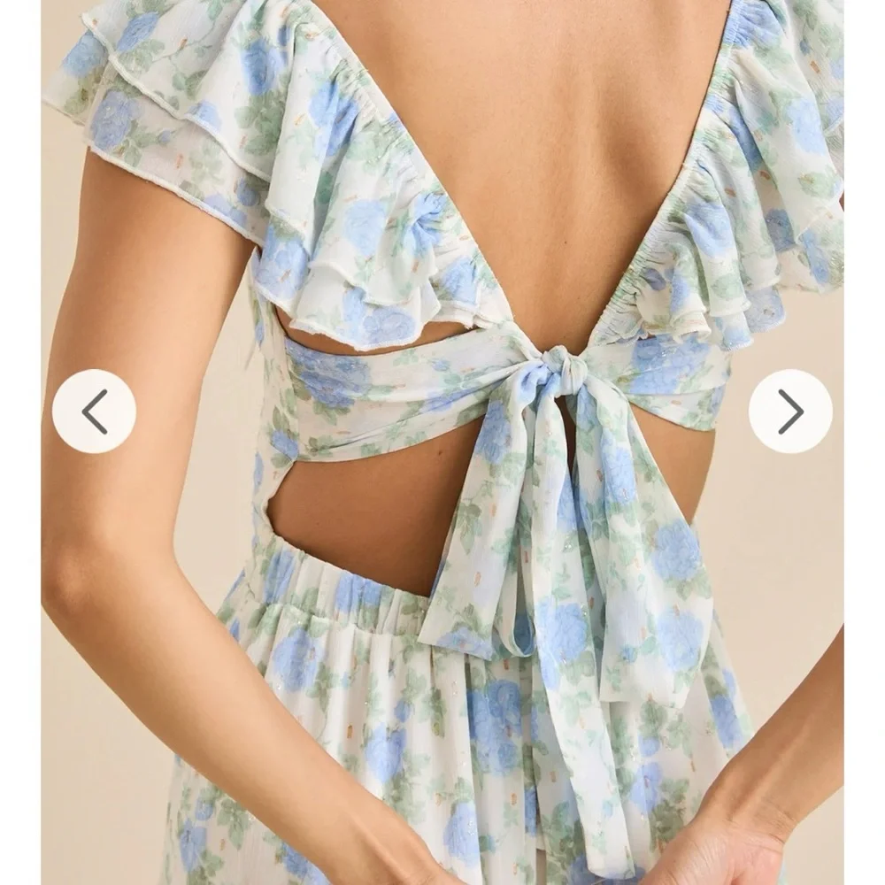 NEW Altar’d State Blue Floral Maxi Dress Size XL Available NWT - Picture 5 of 7